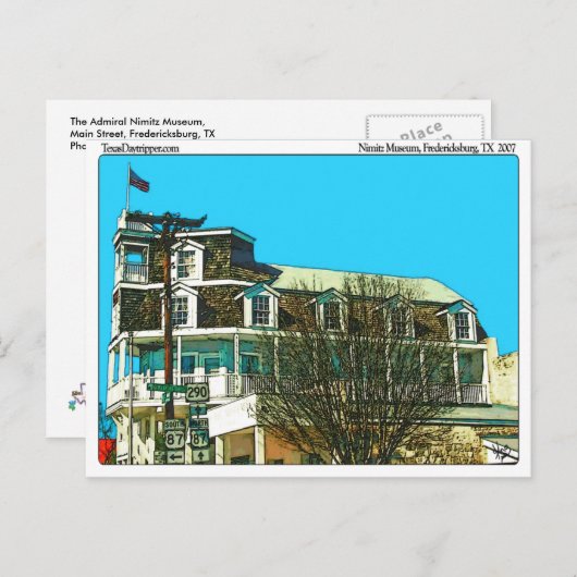 Carte Postale Musée Admiral Nimitz, Fredericksburg, TX (Devant / Derrière)
