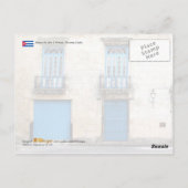 Carte Postale Musée d'Art Colonial, La Havane, Cuba (Dos)