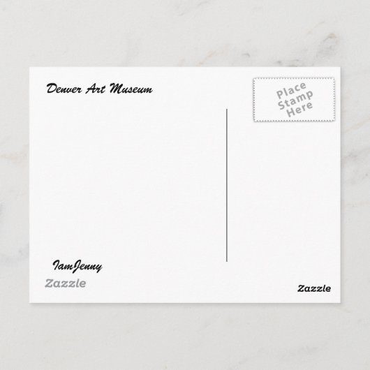 Carte Postale Musée d'Art de Denver (Dos)