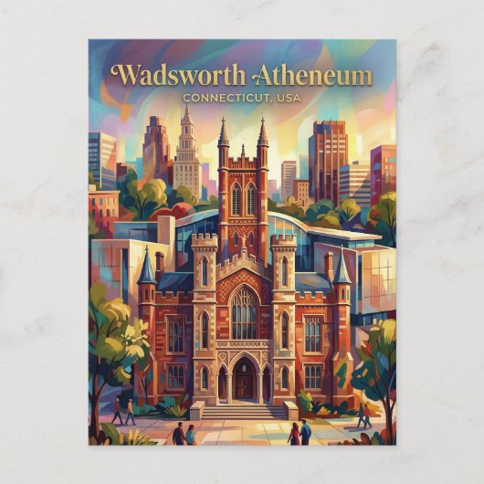 Carte Postale Musée d'Art Wadsworth Atheneum Connecticut (Devant)
