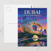 Carte Postale Musée du futur Émirats arabes unis (Devant / Derrière)
