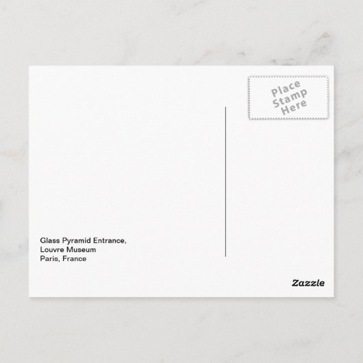 Carte Postale Musée du Louvre (Dos)