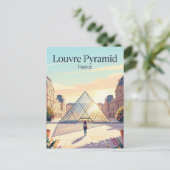 Carte Postale Musée du Louvre Cour France (Debout devant)