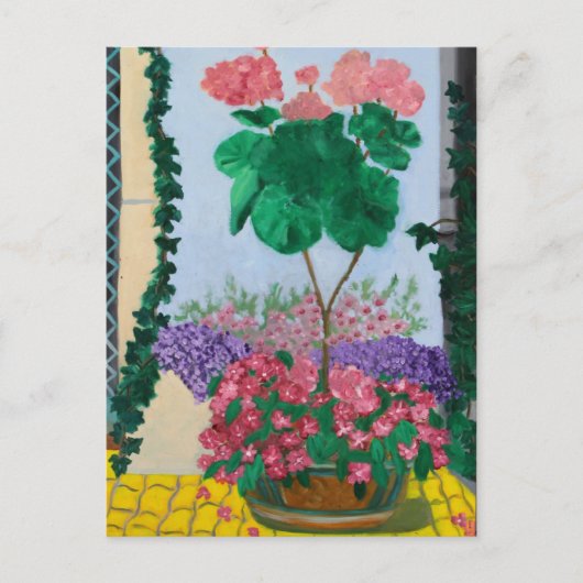 CARTE POSTALE MUSÉE ISLAND BERLIN FLEURS (Devant)