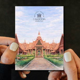 Carte Postale Musée national du Cambodge Phnom Penh, Élégant