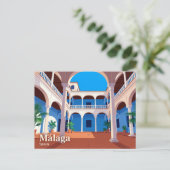 Carte Postale Musée Picasso, Málaga Espagne (Debout devant)