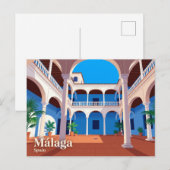 Carte Postale Musée Picasso, Málaga Espagne (Devant / Derrière)