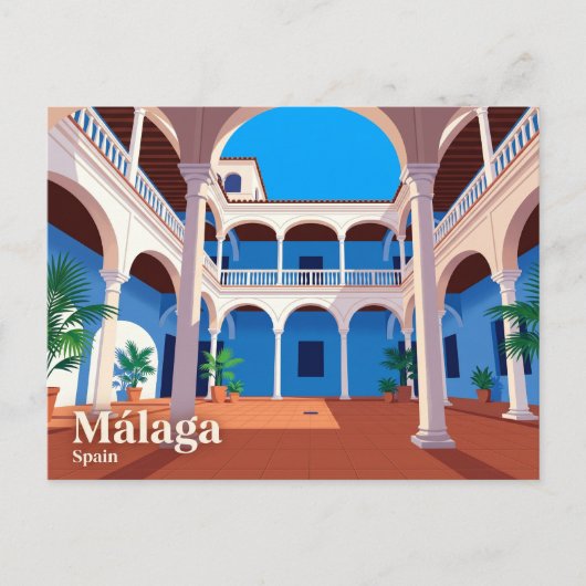 Carte Postale Musée Picasso, Málaga Espagne (Devant)
