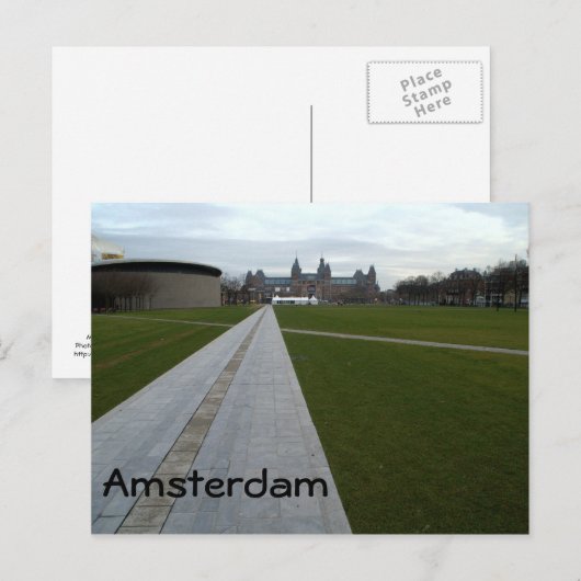 Carte Postale Museumplein, Amsterdam (Devant / Derrière)