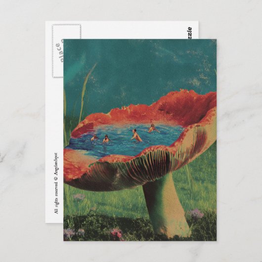Carte Postale Mushroom Swimming Pool (Devant / Derrière)