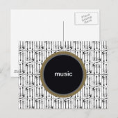Carte Postale music (Devant / Derrière)