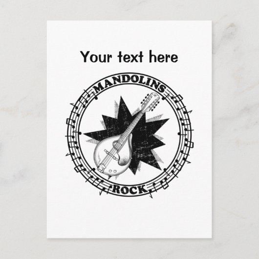 Carte Postale Music de Mandolin (Devant)