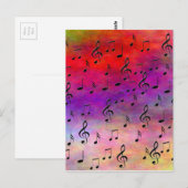 Carte Postale Music Instruments note des tonalités de danse (Devant / Derrière)