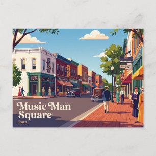 Carte Postale Music Man Square, Mason City, Iowa, États-Unis