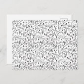Carte Postale Music, notes musicales (Devant / Derrière)