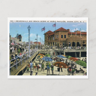 Carte Postale Music Pavilion, Ocean City, NJ Vintage