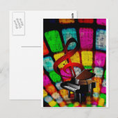 Carte Postale Music Piano Keys Notes Enseignant Destiny Instrume (Devant / Derrière)