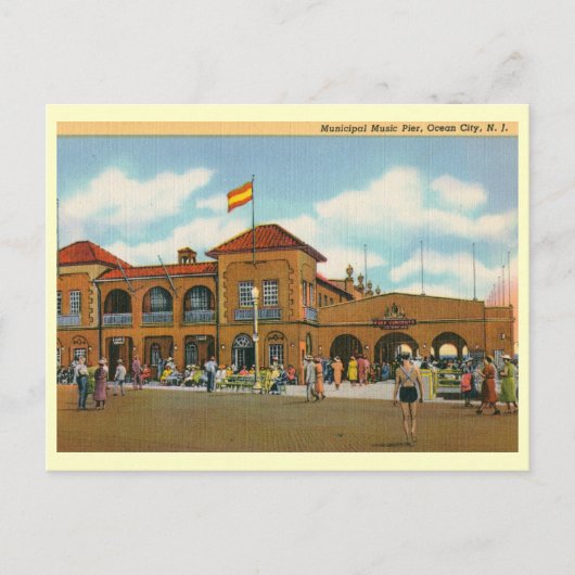 Carte Postale Music Pier, Ocean City, NJ Vintage (Devant)