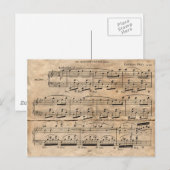 Carte Postale Music Sheet (Devant / Derrière)