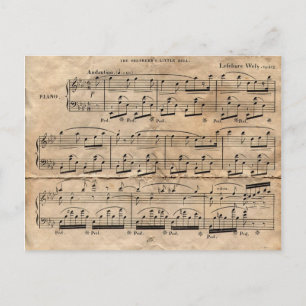 Carte Postale Music Sheet