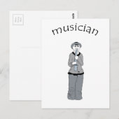 Carte Postale musicien (Devant / Derrière)