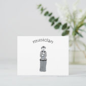 Carte Postale musicien (Debout devant)