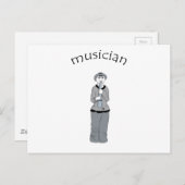 Carte Postale musicien (Devant / Derrière)