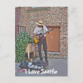 Carte Postale Musicien dans Alley (Devant)