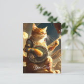 Carte Postale Musicien de chats. (Debout devant)