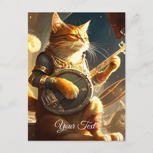 Carte Postale Musicien de chats. (Devant)