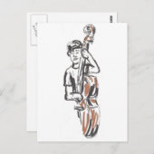 Carte Postale Musicien de jazz (Devant / Derrière)