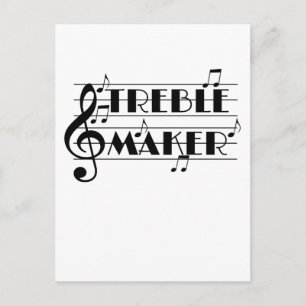 Carte Postale Musicien Funky Tréble Maker Music Clef