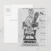 Carte Postale Musicien jouant d'une croupe (Devant / Derrière)