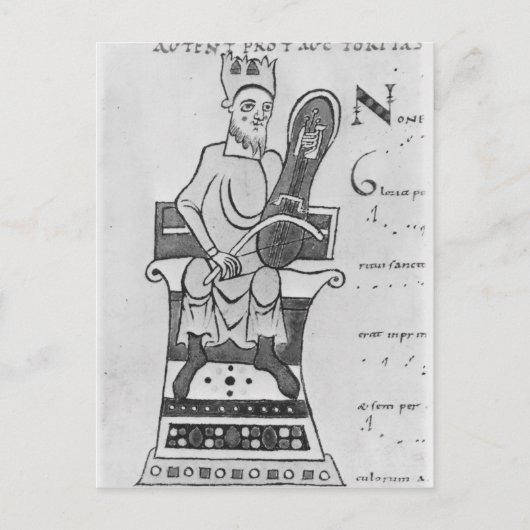 Carte Postale Musicien jouant d'une croupe (Devant)