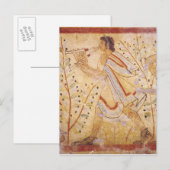 Carte Postale Musicien jouant les tuyaux (Devant / Derrière)