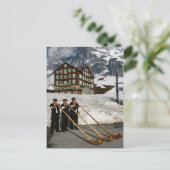 Carte Postale Musiciens Alphorn À Kleine Scheidegg Suisse (Debout devant)