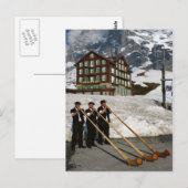 Carte Postale Musiciens Alphorn À Kleine Scheidegg Suisse (Devant / Derrière)