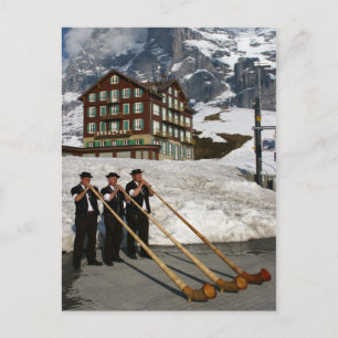 Carte Postale Musiciens Alphorn À Kleine Scheidegg Suisse