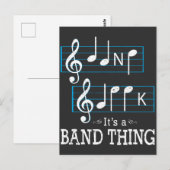 Carte Postale Musiciens de groupe Geek Musique Notes Orthographe (Devant / Derrière)