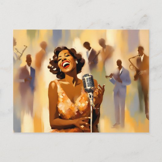 Carte Postale Musiciens de jazz (Devant)