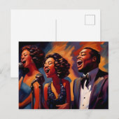 Carte Postale Musiciens de jazz (Devant / Derrière)