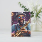 Carte Postale musiciens de jazz (Debout devant)