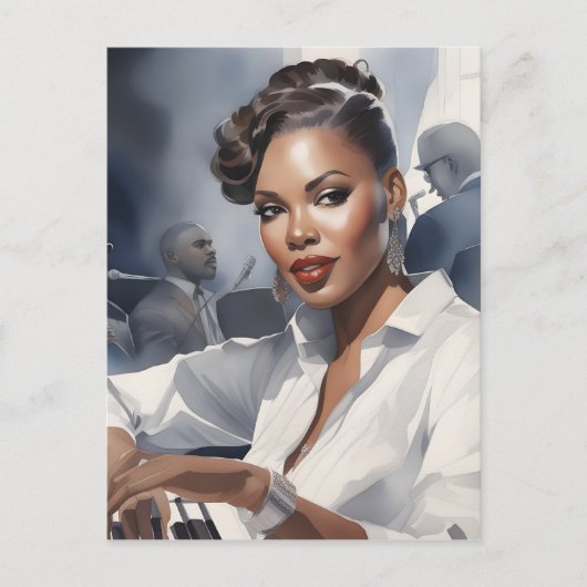 Carte Postale Musiciens de jazz (Devant)