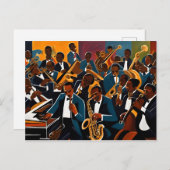 Carte Postale Musiciens de jazz (Devant / Derrière)