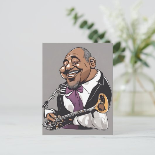 Carte Postale musiciens de jazz (Debout devant)