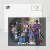 Carte Postale Musiciens de rue (Devant / Derrière)