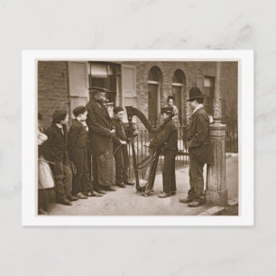 Carte Postale Musiciens de rue italiens, de 'Street Life in Lon