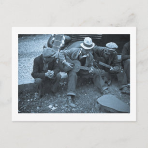 Carte Postale Musiciens de rue, Maynardville, Tennessee, 1935