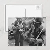 Carte Postale Musiciens de rue West Memphis, 1935 (Devant / Derrière)