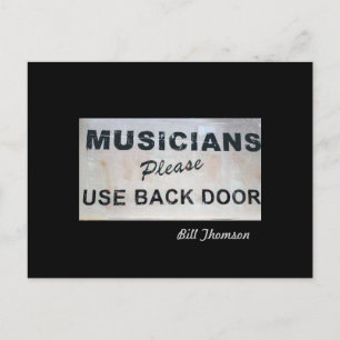 Carte Postale Musiciens S'Il Vous Plaît Utiliser La Porte Précéd
